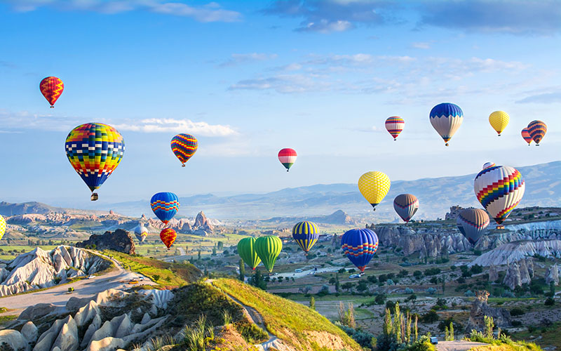 The great tourist attraction of Cappadocia 