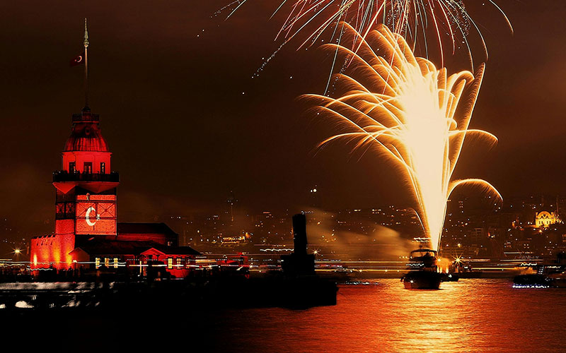 Fireworks in Istanbul